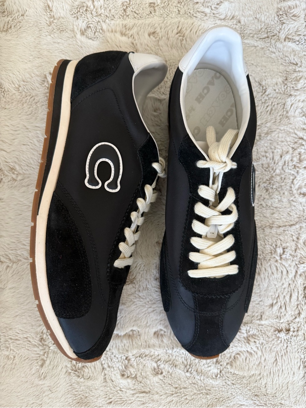 Coach Flat Sneakers – Black & White | No Box